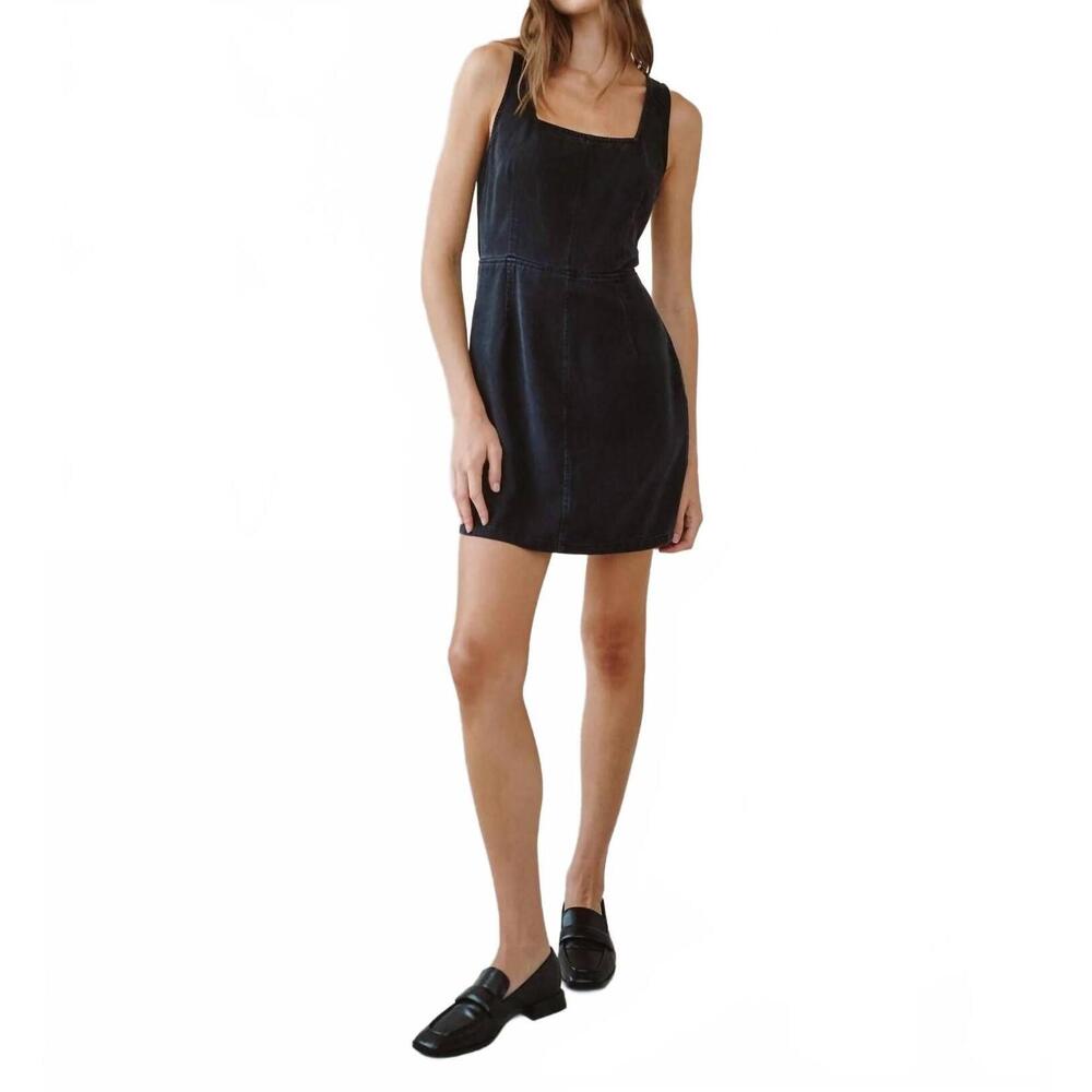 NEW BELLA DAHL fitted mini dress in dark graphite - Picture 3 of 4